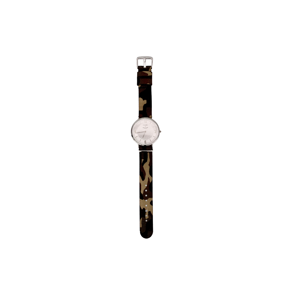 Colonna Uomo Bianco con Cinturino in tessuto verde militare C2200LIM