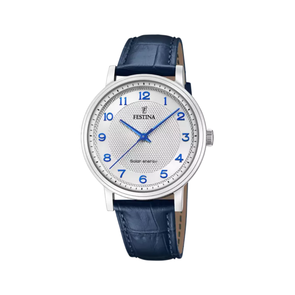 Festina Uomo Energia Solare Grigio con Cinturino Blu in Pelle F20660/1