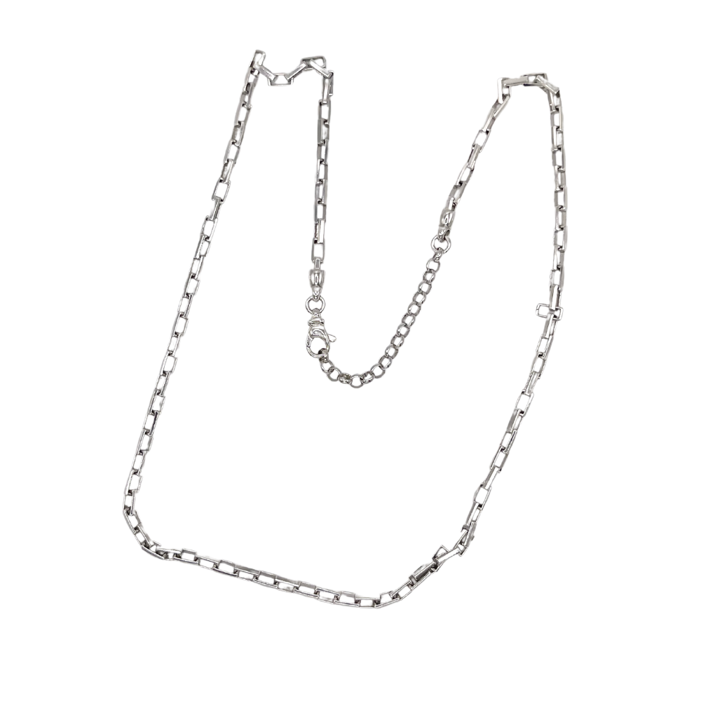 Collana in argento con catene a maglia - rif. Art. 52