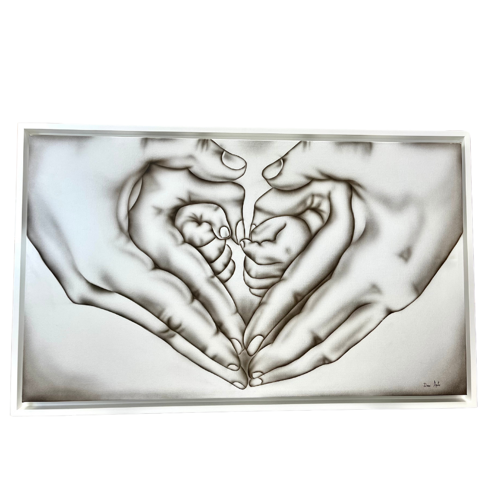 Quadro DECO ARTE in tela con cornice in legno dipinto a mano - rif. 433