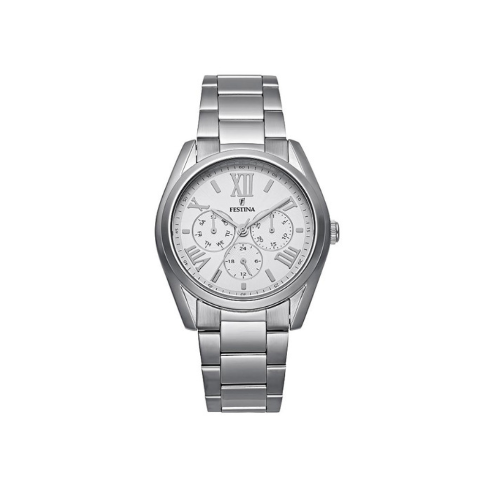 Festina Uomo Solo Tempo Bianco con Cinturino in Acciaio F16750/1