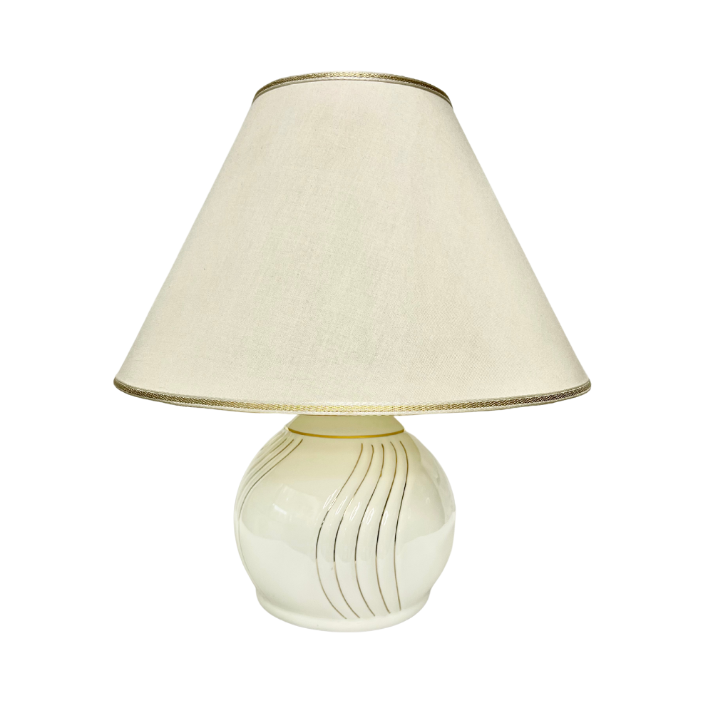 Lampada in porcellana lavorata in filo argento - rif. ART11
