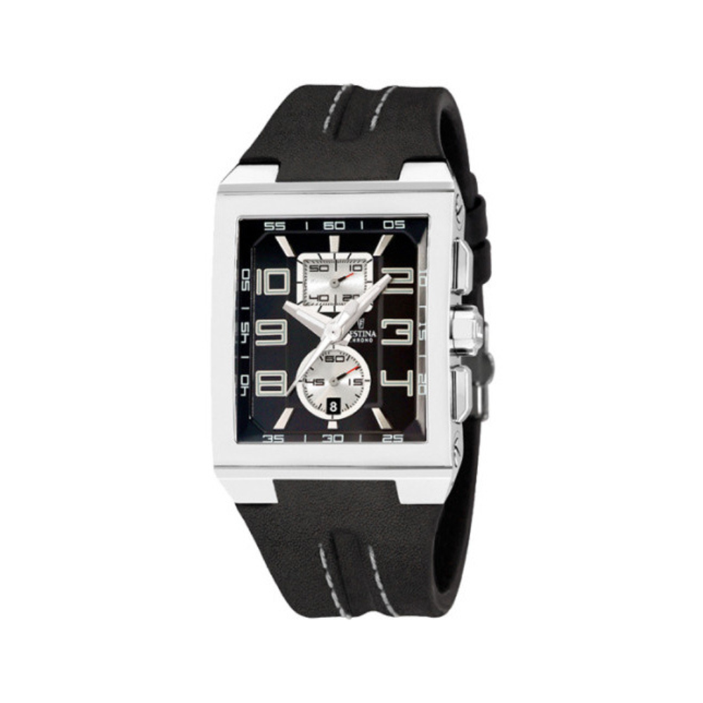 Festina Uomo Cronografo Nero con Cinturino Nero in Pelle F16184/8
