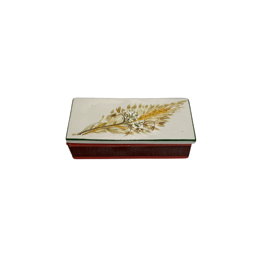 Portafiammiferi dipinto a mano Ceramiche Fabbro - Collezione Spiga