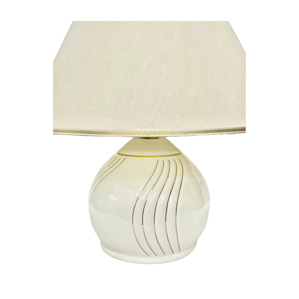 Lampada in porcellana lavorata in filo argento - rif. ART11