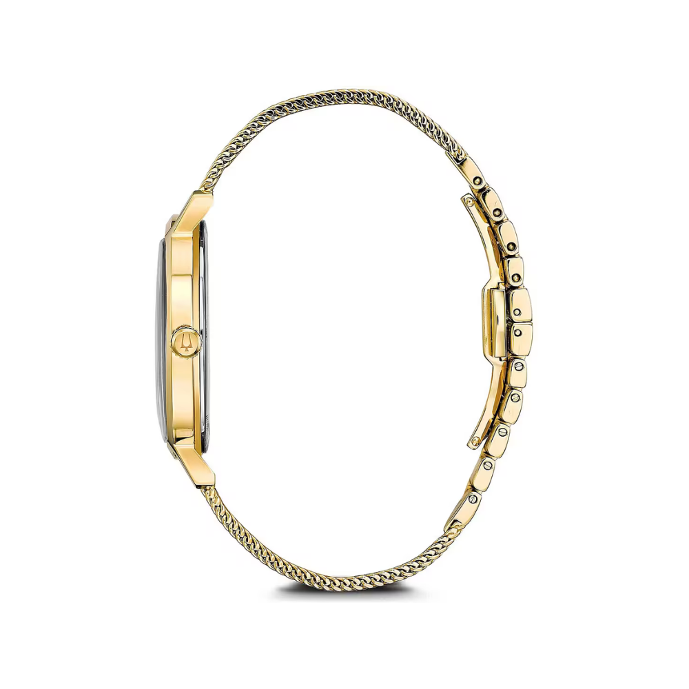 Bulova Donna Oro con Cinturino placcato in Oro 97M115