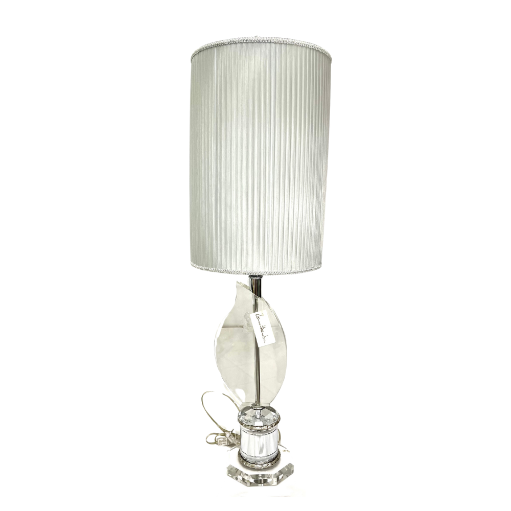 Lampada Linee d'Autore con base in cristallo e vetro lavorata a mano - rif. LILF606M