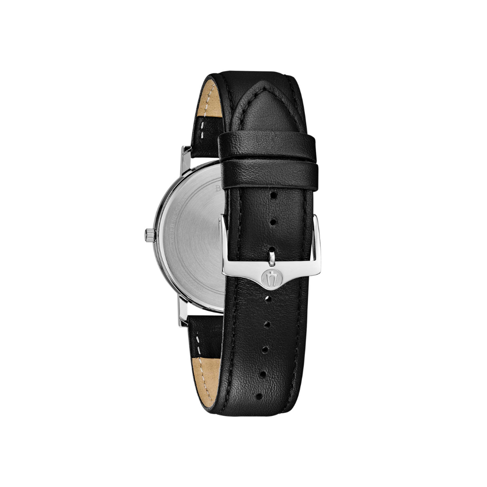 Bulova Uomo Clipper Grigio con cinturino in pelle nero 96B312