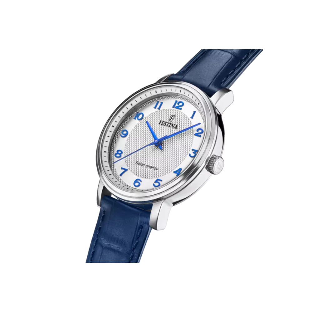 Festina Uomo Energia Solare Grigio con Cinturino Blu in Pelle F20660/1