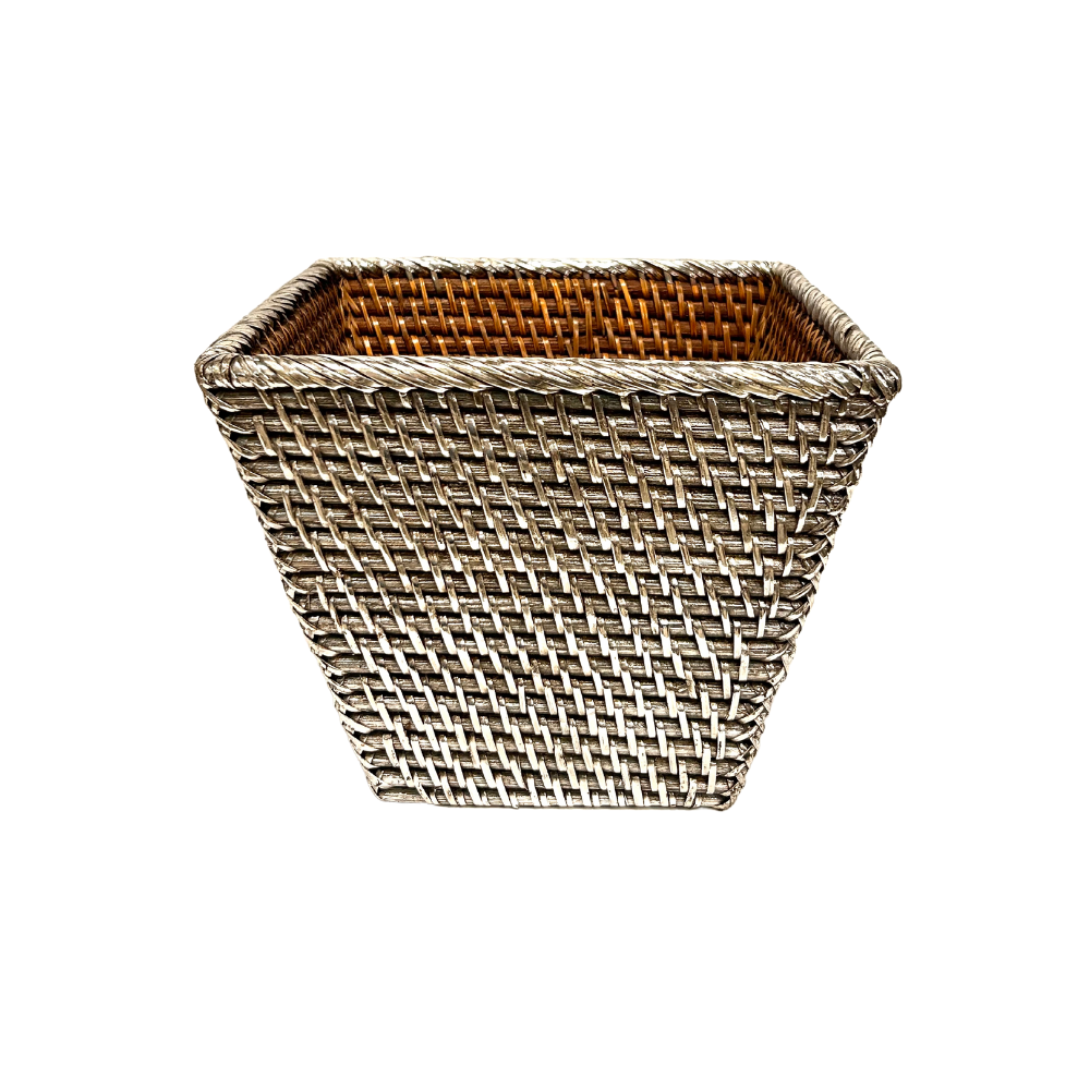Vaso in canna di bamboo rivestito in argento - rif. CF82299