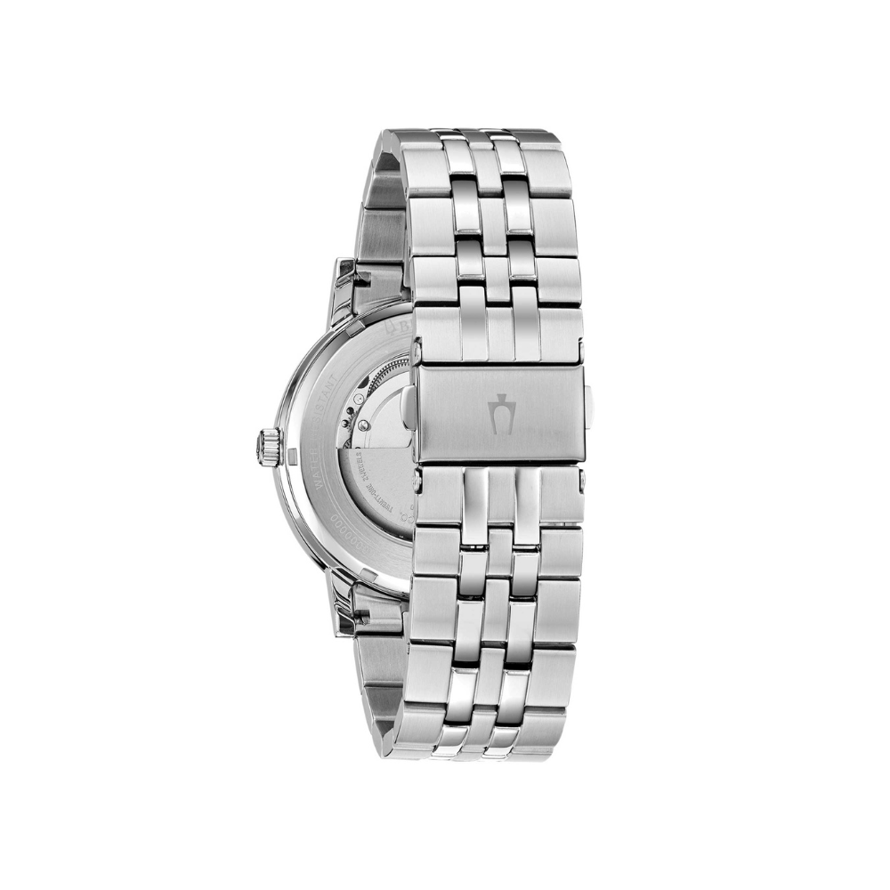 Bulova Uomo Clipper Automatic Nero con cinturino in acciaio 96C132