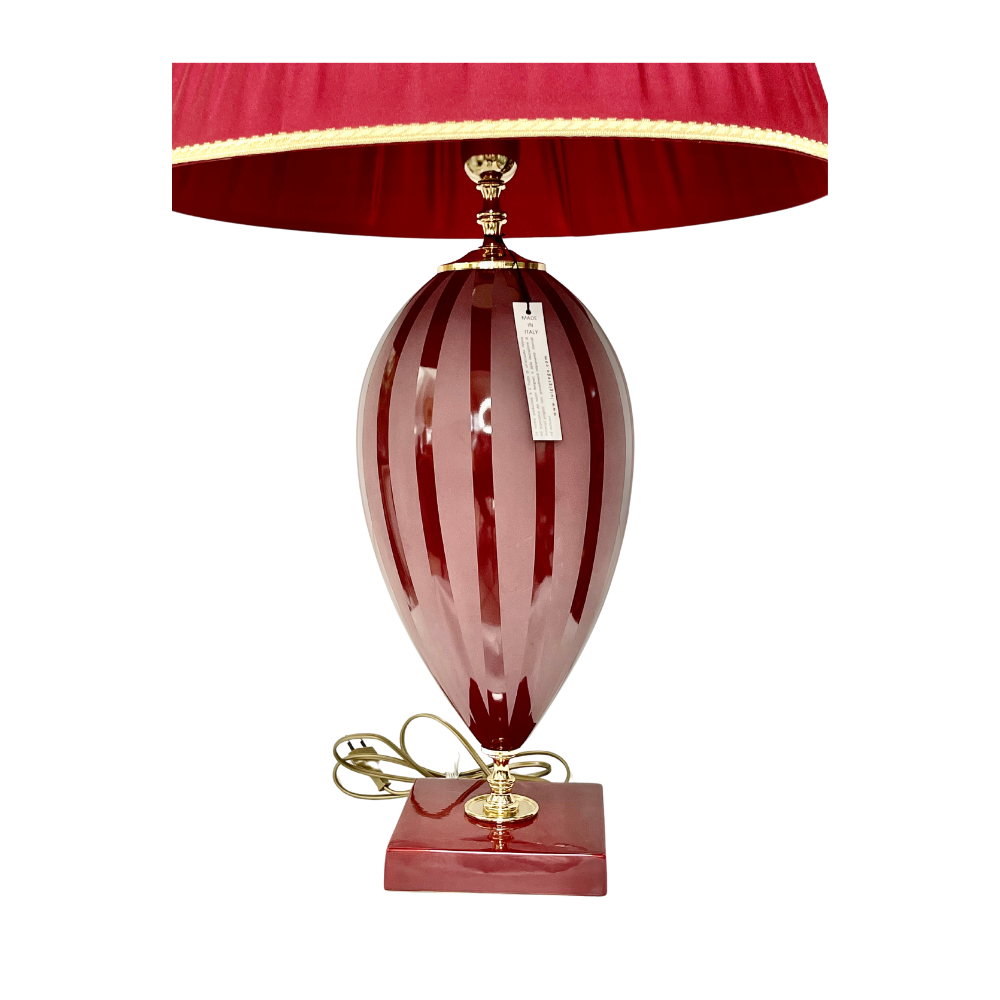 Lampada Luigi Greco rossa in porcellana - rif. 288G