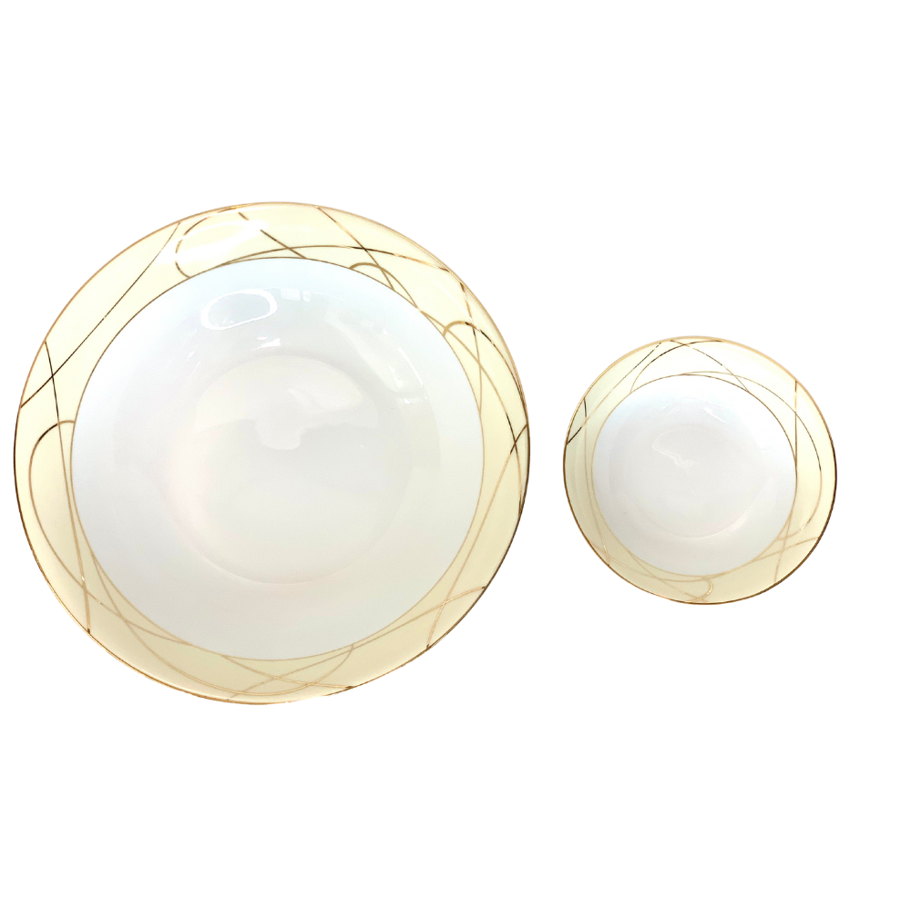 Servizio macedonia Rosenberg collection Limoges filo oro 13 pezzi