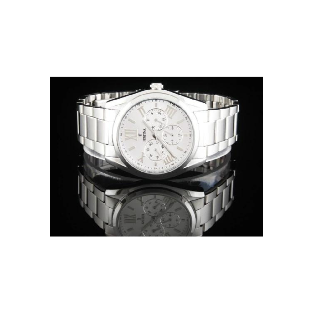 Festina Uomo Solo Tempo Bianco con Cinturino in Acciaio F16750/1
