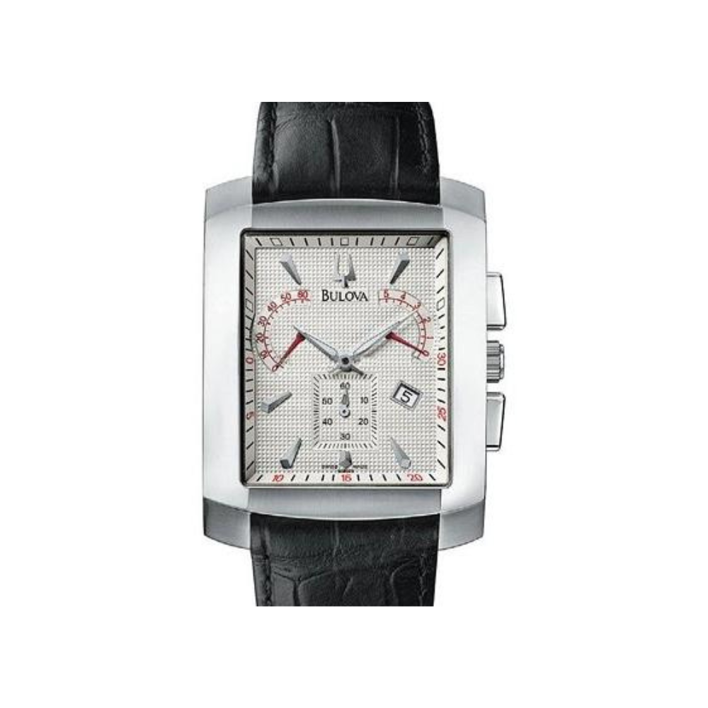 Bulova Uomo Multifunzione Bianco con Cinturino in Pelle Nero 63B029