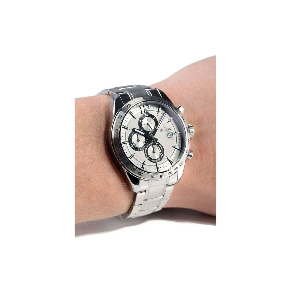Festina Uomo Cronografo Argento con Cinturino in Acciaio F16759/2