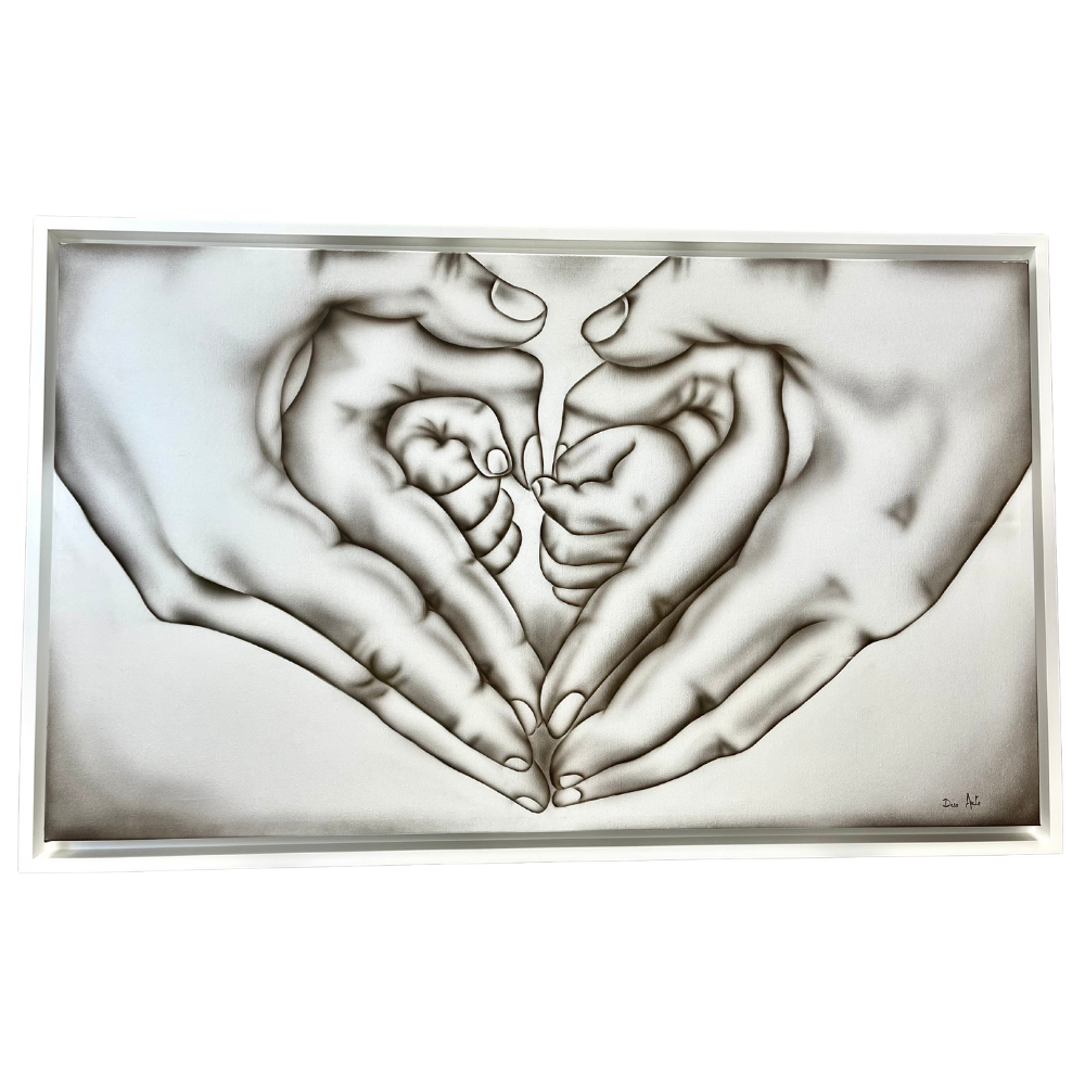Quadro DECO ARTE in tela con cornice in legno dipinto a mano - rif. 433