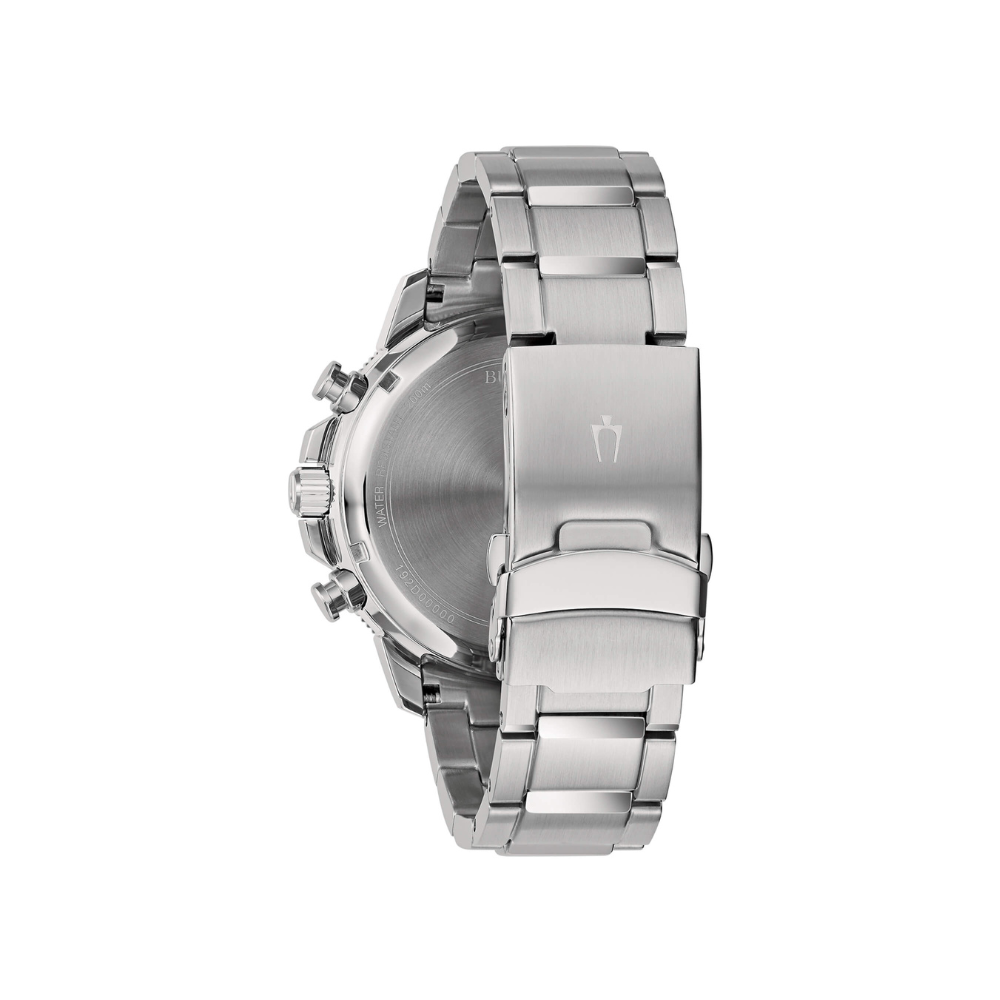 Bulova Uomo Marine Star Crono Blu con Cinturino in Acciaio 96B380