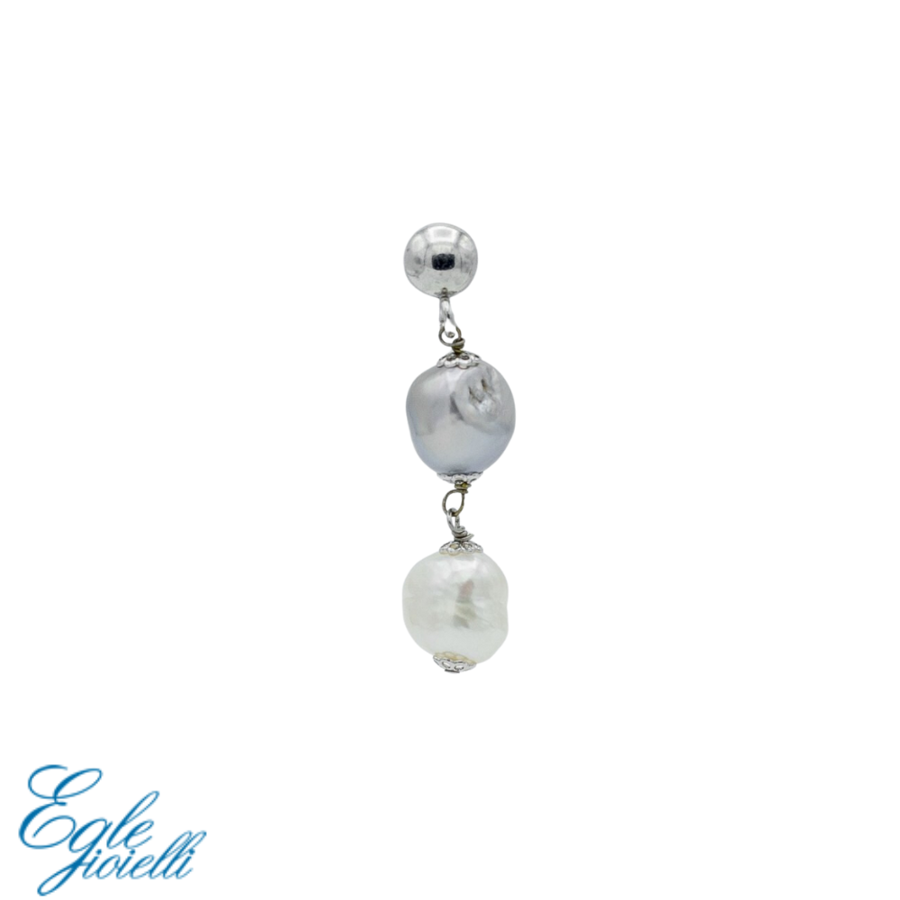 Orecchini Donna Egle Gioielli con perle naturali annodate tra loro - Rif. P38OR