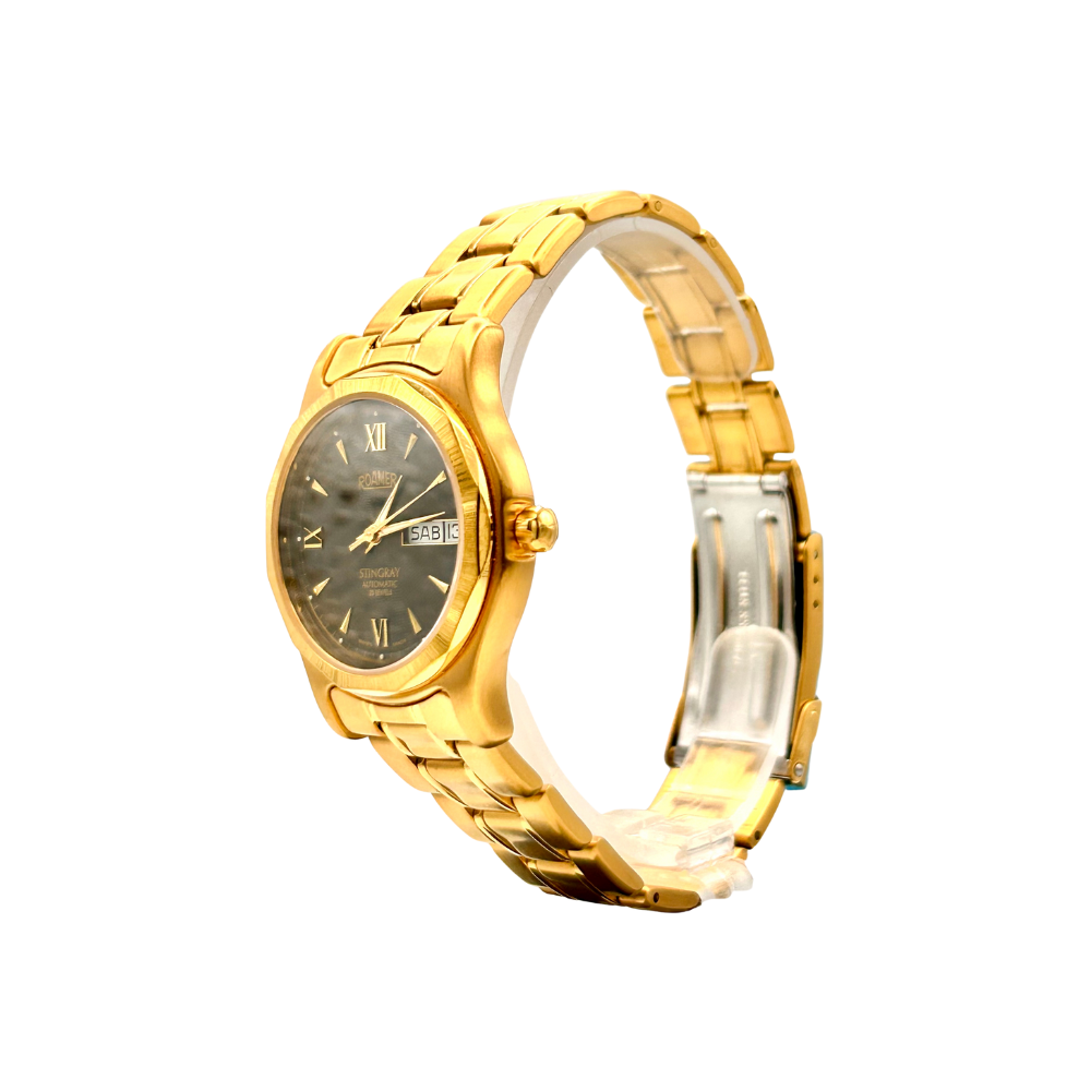 Roamer Unisex Nero con cinturino in acciaio 401637