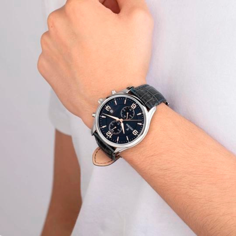 Festina Uomo Timeless Chronograph Nero con Cinturino in Pelle F6855/7