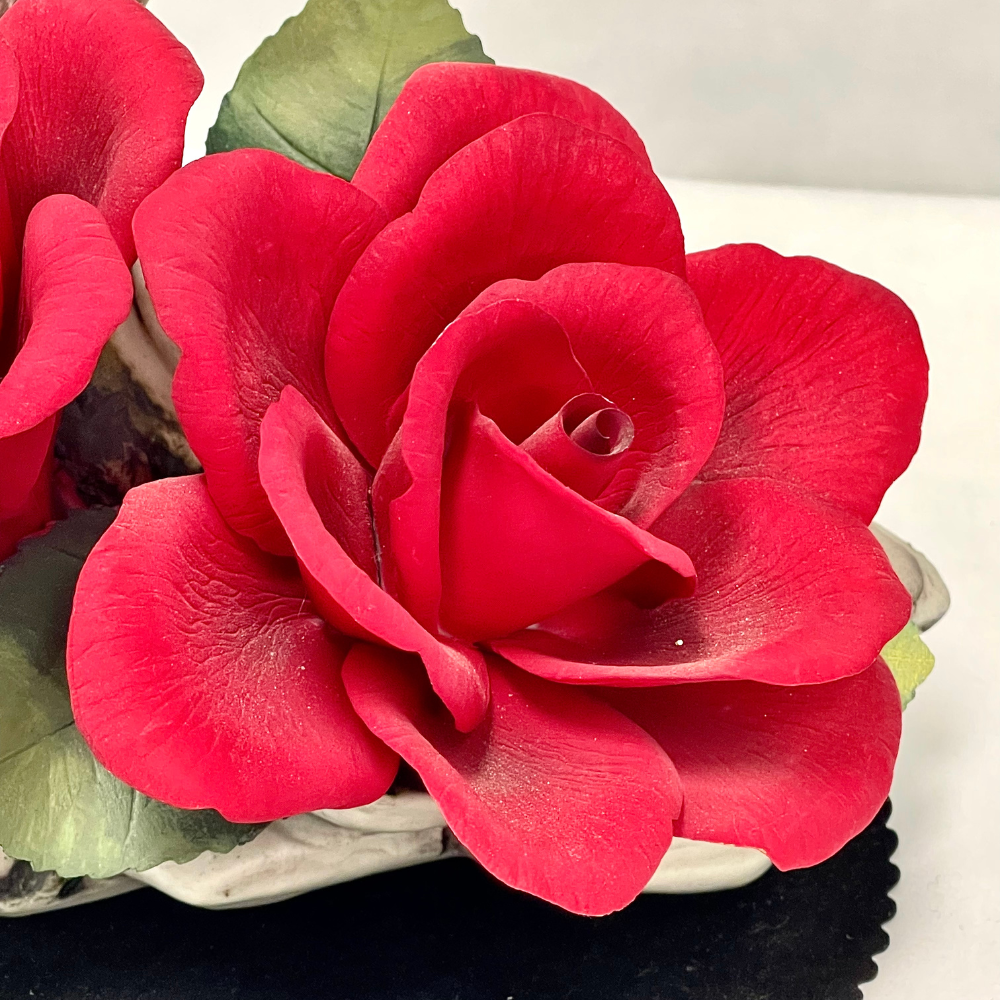 Rosa rossa in porcellana di Capodimonte - Napoleon Made in Italy - rif. 1564/17