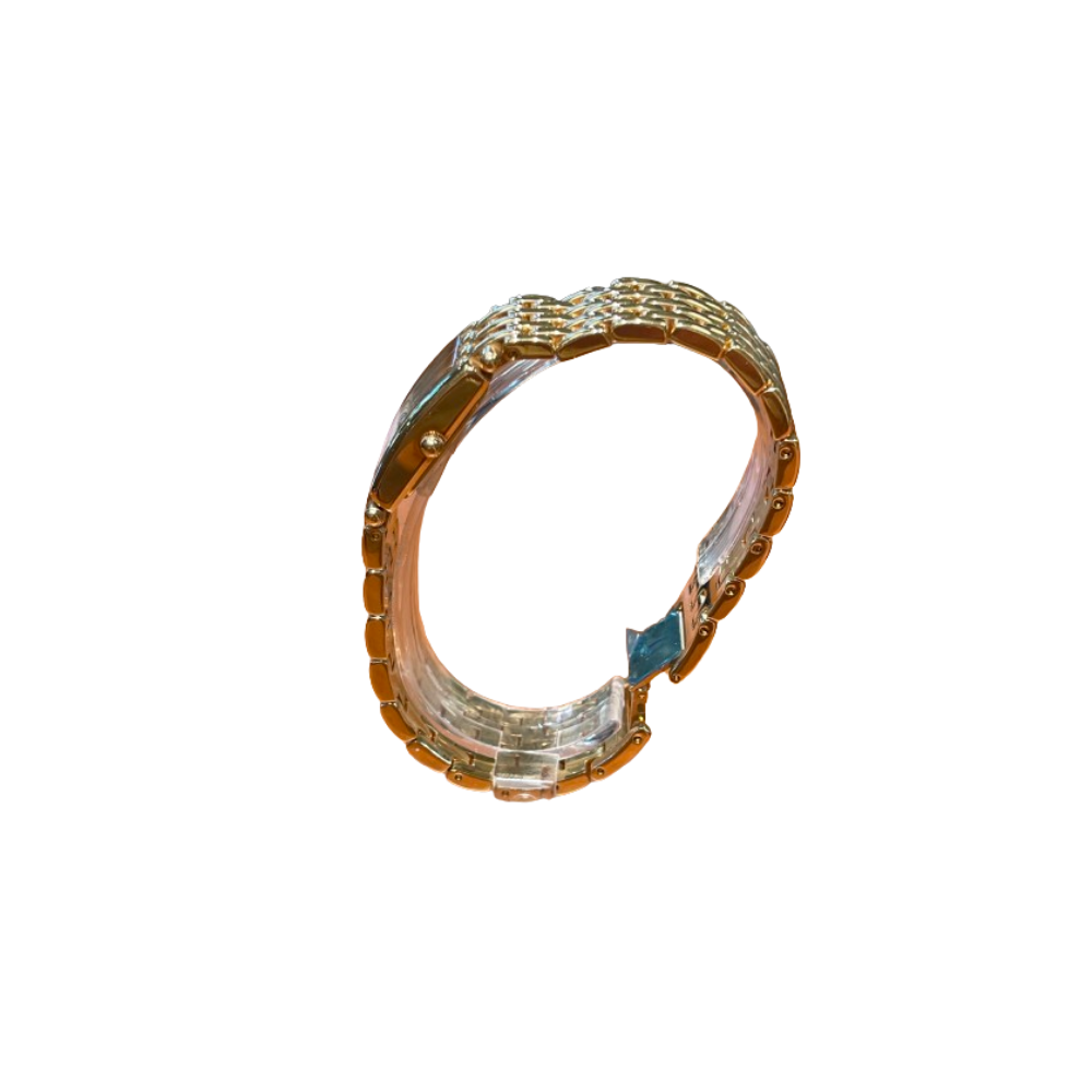Bulova Donna Bianco con Cinturino Placcato in Oro 39882