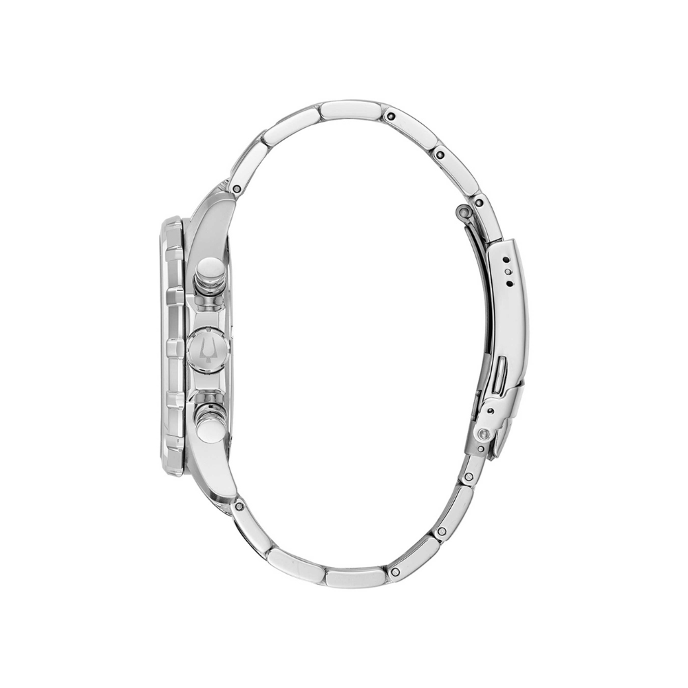 Bulova Uomo Marine Star Sport Bianco con Cinturino in Acciaio 96B255