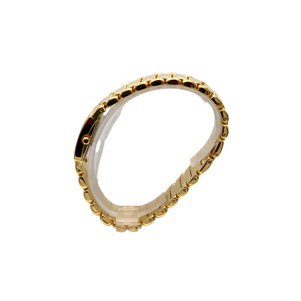 Bulova Donna Bianco con Cinturino in Acciaio Placcato in Oro 64L13