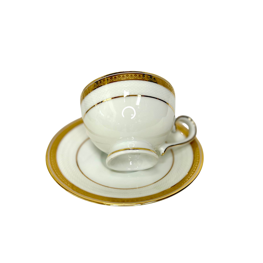 Servizio piatti e caffè Rosenberg filo oro Fine Porcelain Bardot Gold Collection Limoges