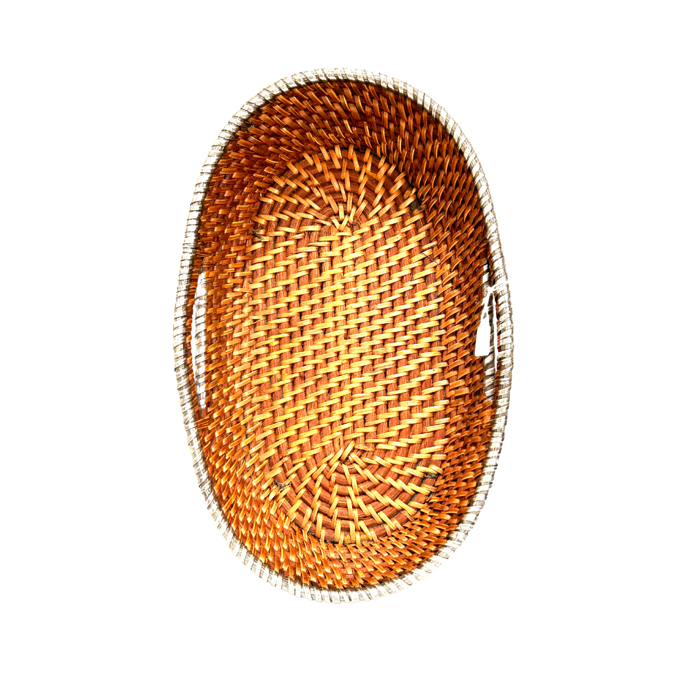Centrotavola in canna di bamboo rivestito in argento - rif. CF82425