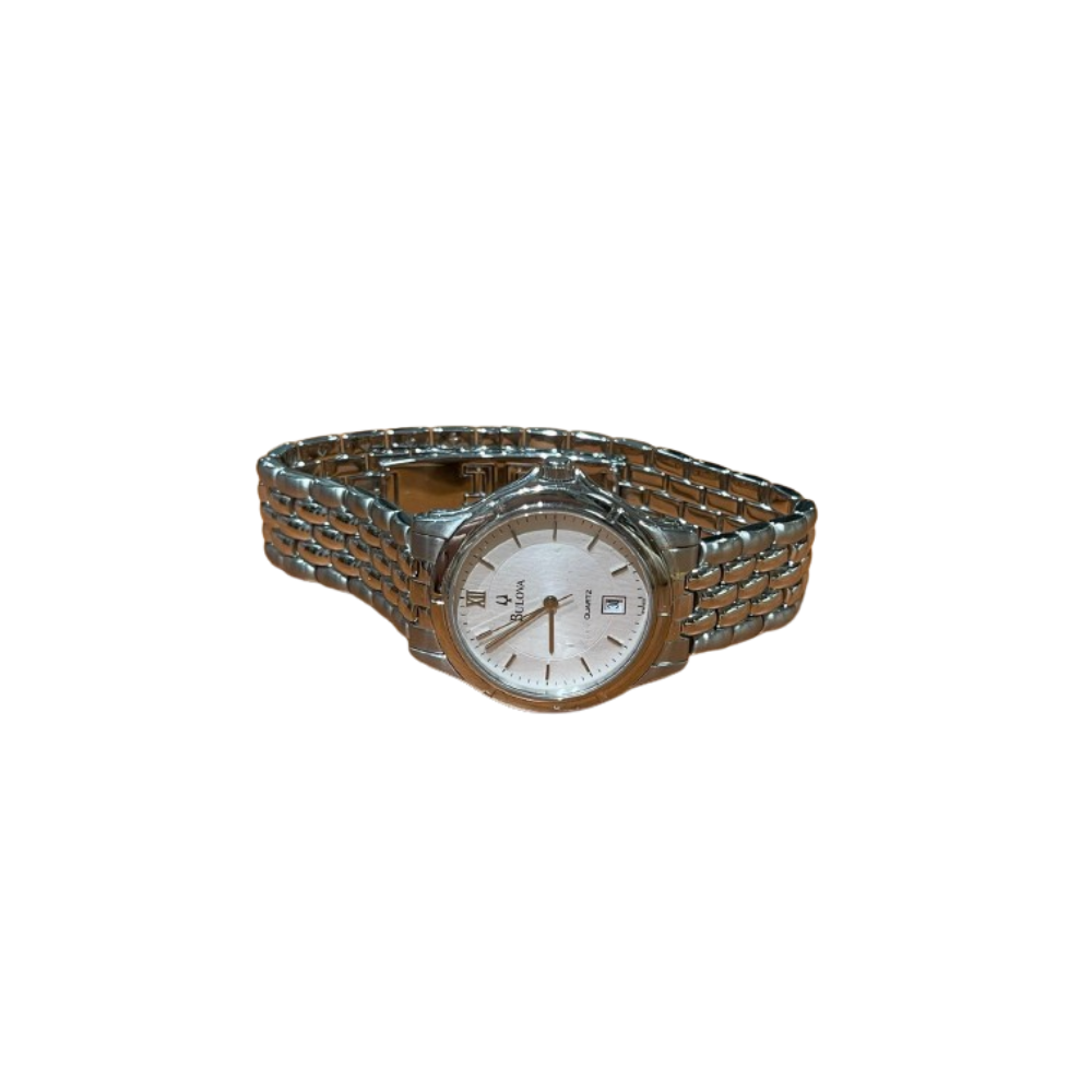 Bulova Donna Solo Tempo Bianco con Cinturino in Acciaio BA47451