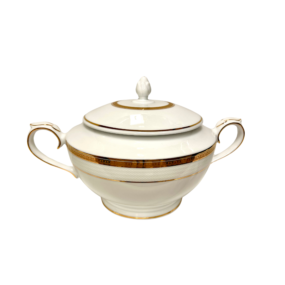 Servizio piatti e caffè Rosenberg filo oro Fine Porcelain Bardot Gold Collection Limoges