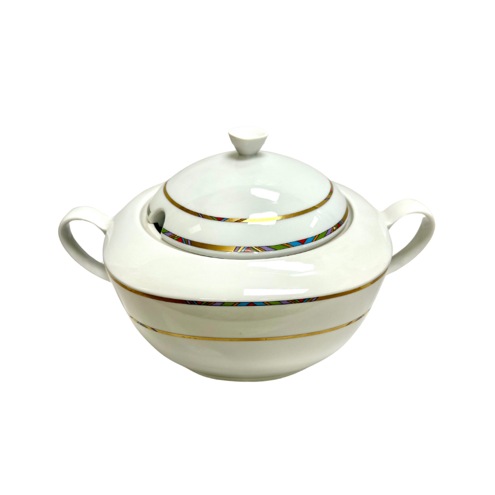 Servizio piatti Ludwig Bavaria Germany filo oro e cobalto - rif. 4922