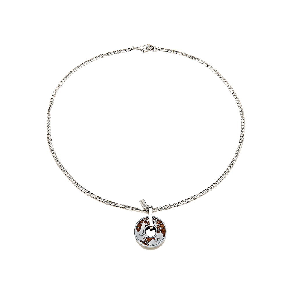 Alviero Martini Collana Uomo con ruota in acciaio e logo prima classe - JPC M700/193