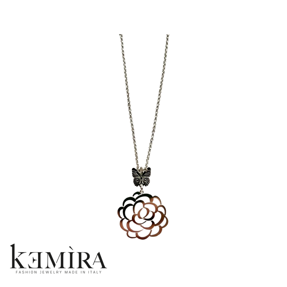 Collana Donna Kemira in galvanica rodio e oro Rif. KBC198/1