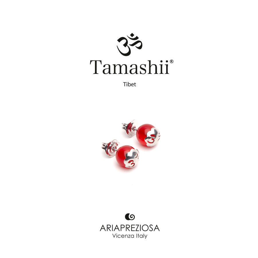 Tamashii Orecchini Sphere Agata rosso passione