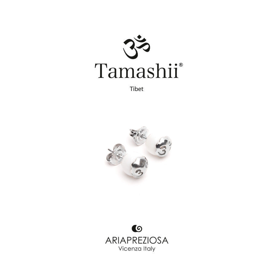 Tamashii Orecchini Sphere Agata bianca