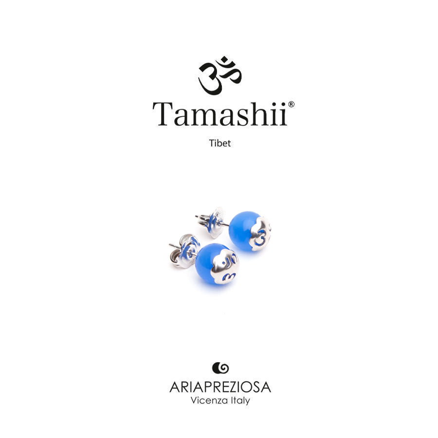 Tamashii Orecchini Sphere Agata blu
