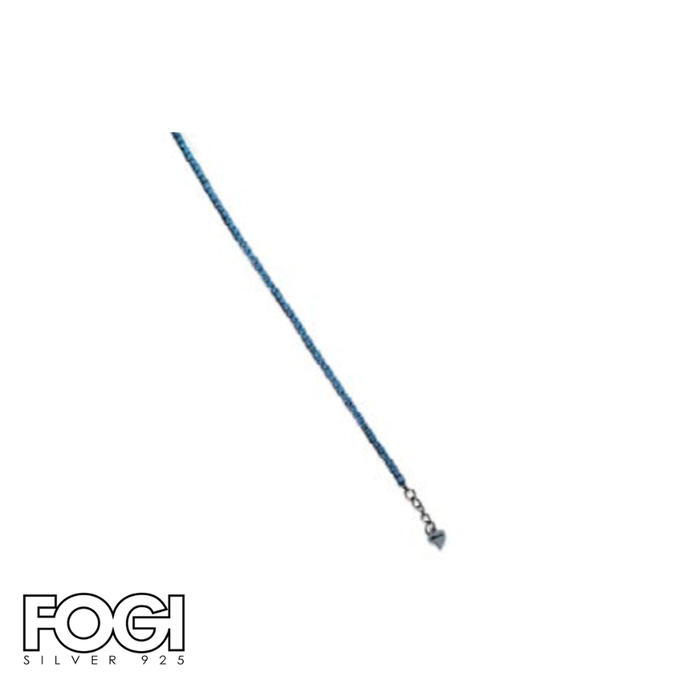 Bracciale Donna Fogi Silver 925 tennis color blu Rif. BDB3/4/8
