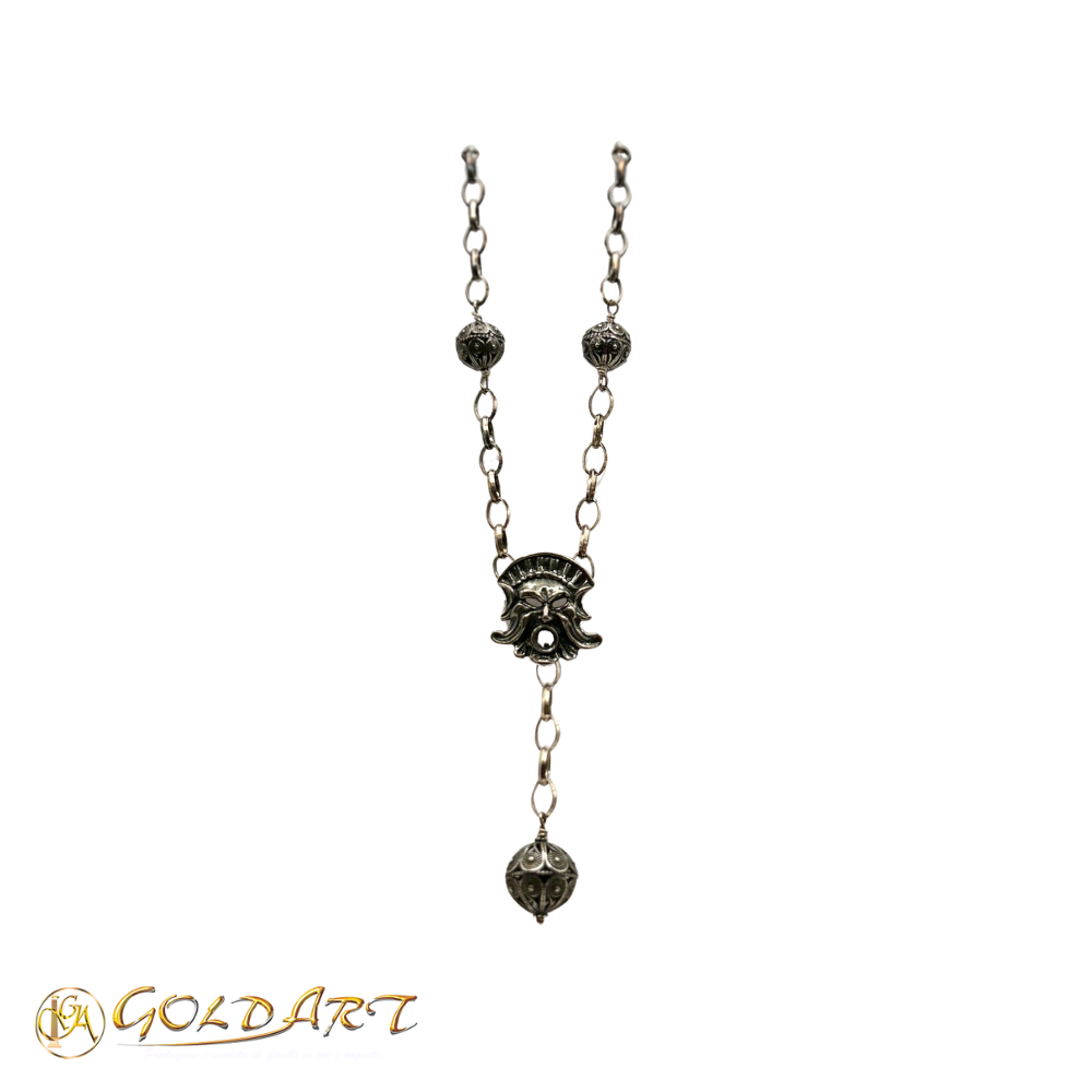 Collana Donna Gold’Art Tesoro di Hera con Maschera apotropaica e pendente - Rif. CL007-Mst