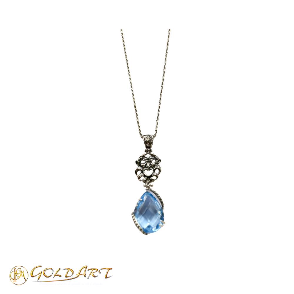 Collana Donna Gold’Art Tesoro di Hera in Quarzo azzurro - Rif. CN016M14