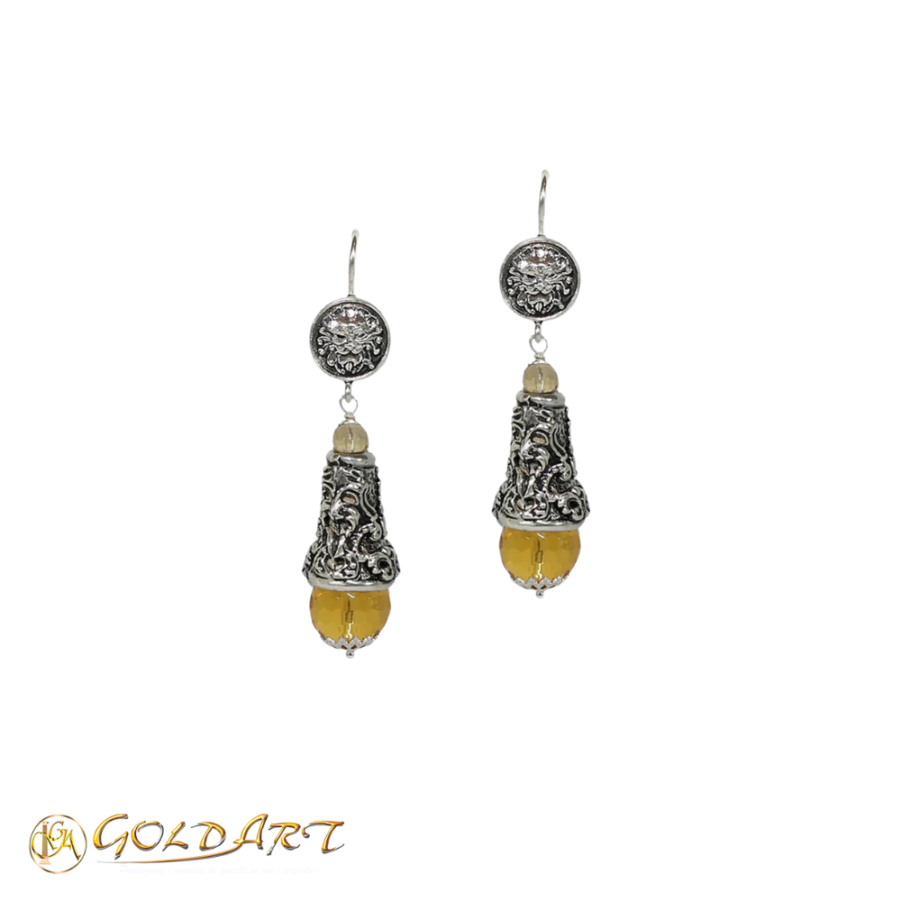 Orecchini Donna Gold’Art Tesoro di Hera in Quarzo Idrotermale - Rif. OR062M-G