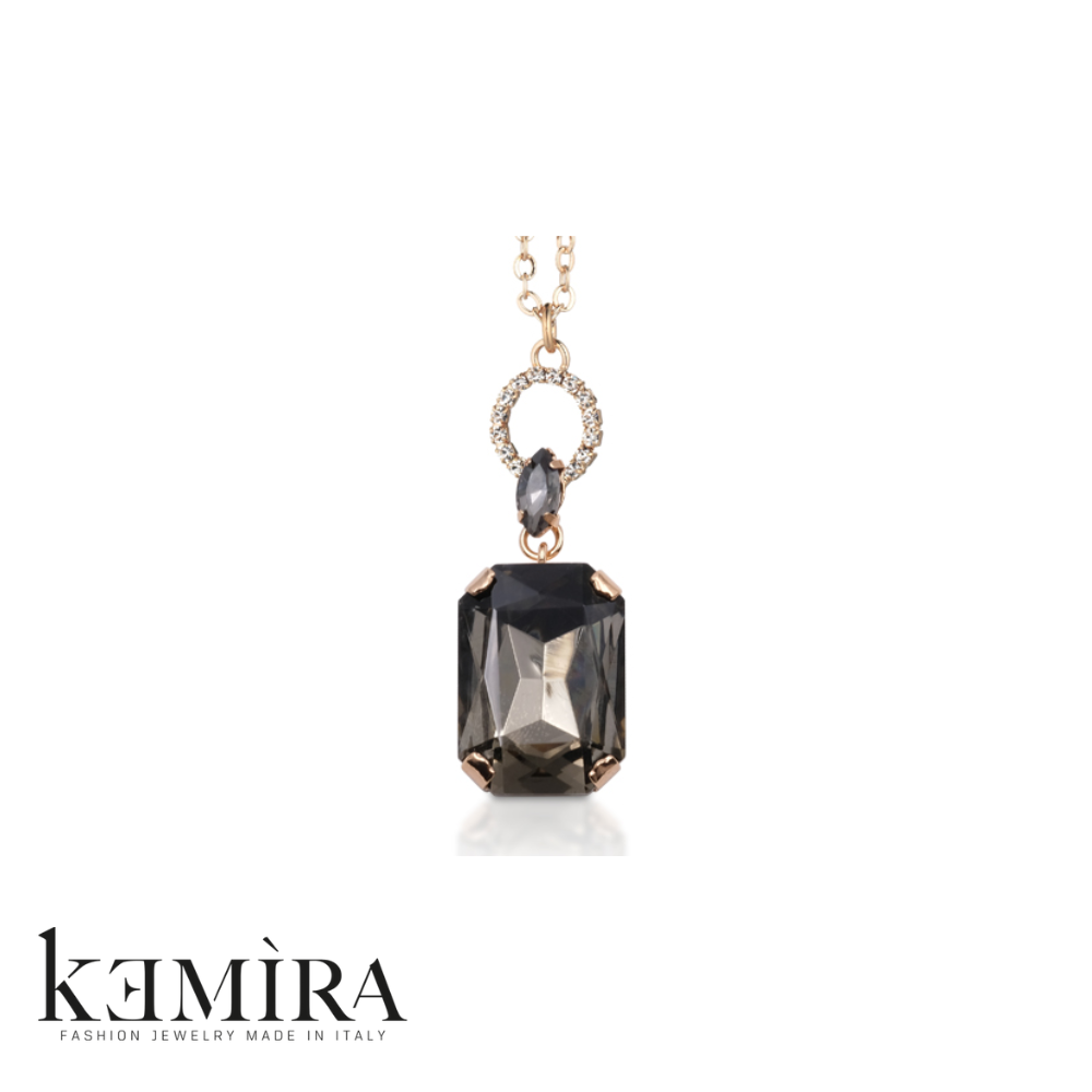 Collana Donna Kemira in galvanica rodio con pietra dura Rif. KIC75/3/1