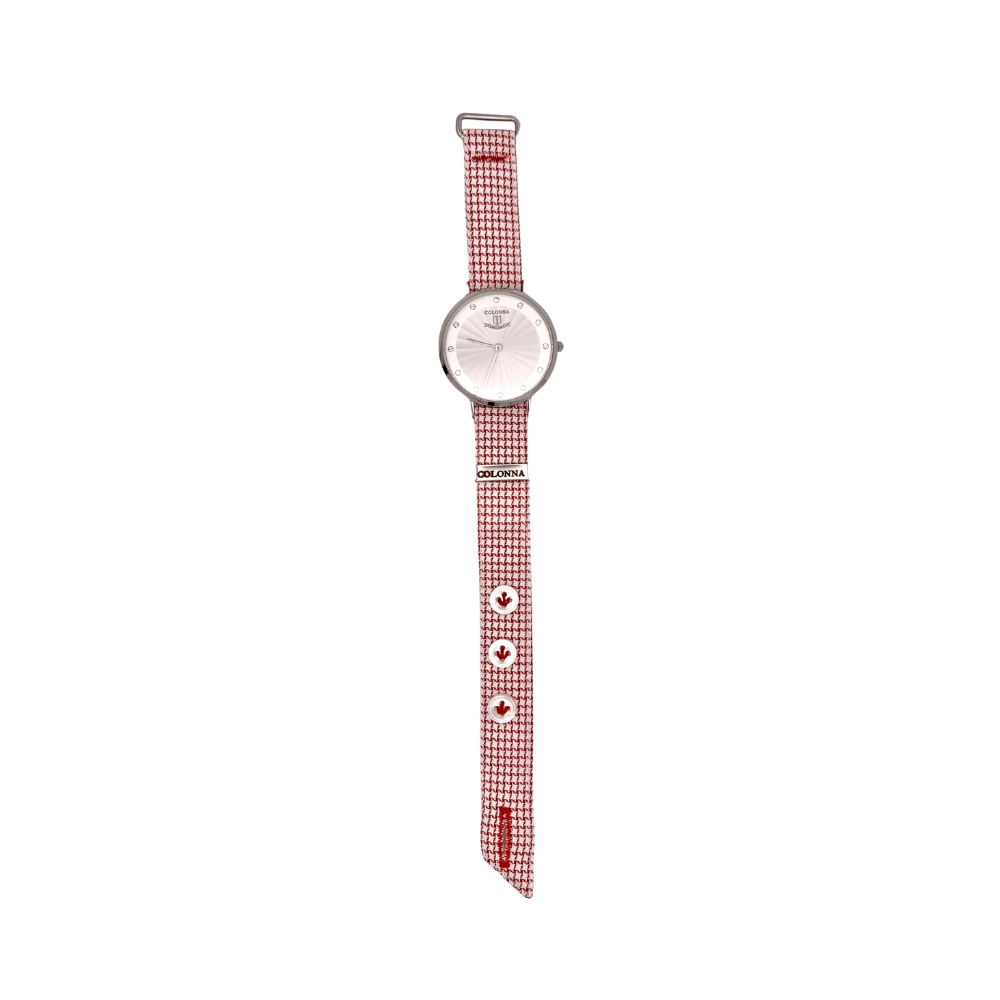 Colonna Donna Bianco con Cinturino in tessuto camicia bianco e rosso - C26015LPPG