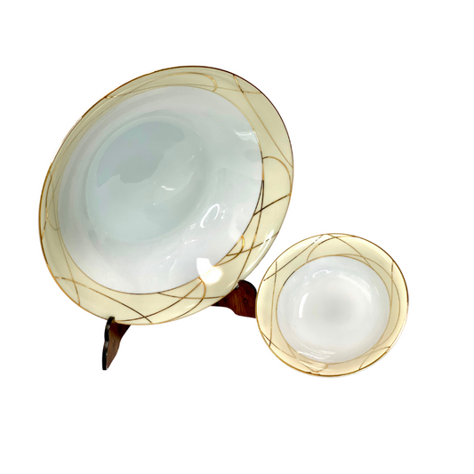 Servizio macedonia Rosenberg collection Limoges filo oro 13 pezzi