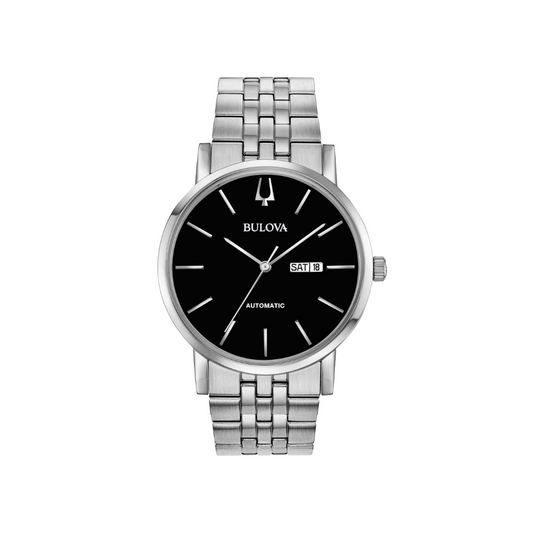 Bulova Uomo Clipper Automatic Nero con cinturino in acciaio 96C132