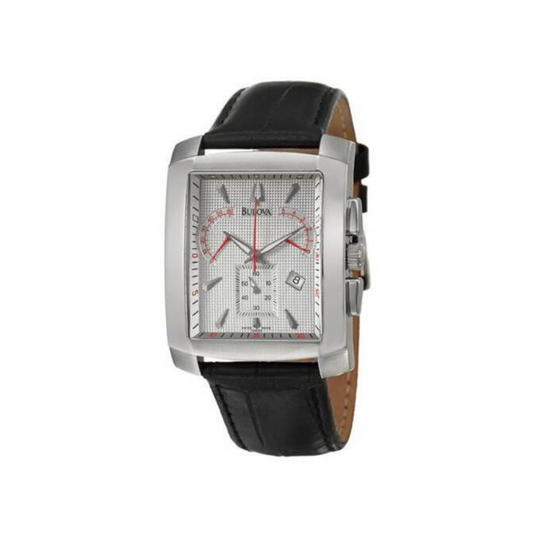 Bulova Uomo Multifunzione Bianco con Cinturino in Pelle Nero 63B029