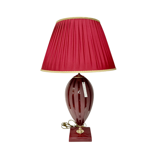 Lampada Luigi Greco rossa in porcellana - rif. 288G