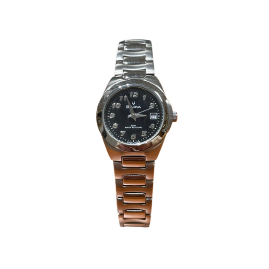 Bulova Donna Solo Tempo Nero con Cinturino in Acciaio BD998